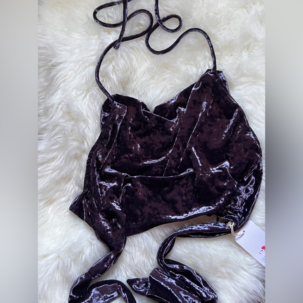 New with tags, Velvet top, size L